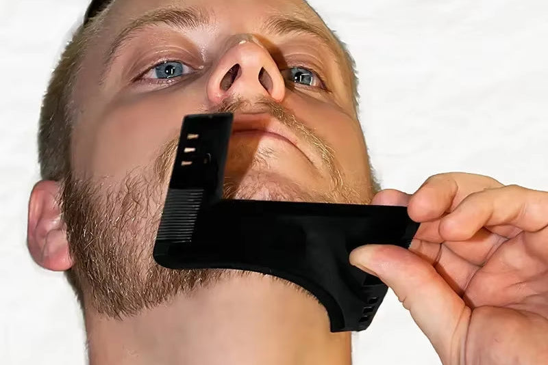 1Pc Men Beard Shaping Styling Template Comb Transparent Men'S Beards Combs Beauty Tools for Hair Beard Trim Templates Hairstyles